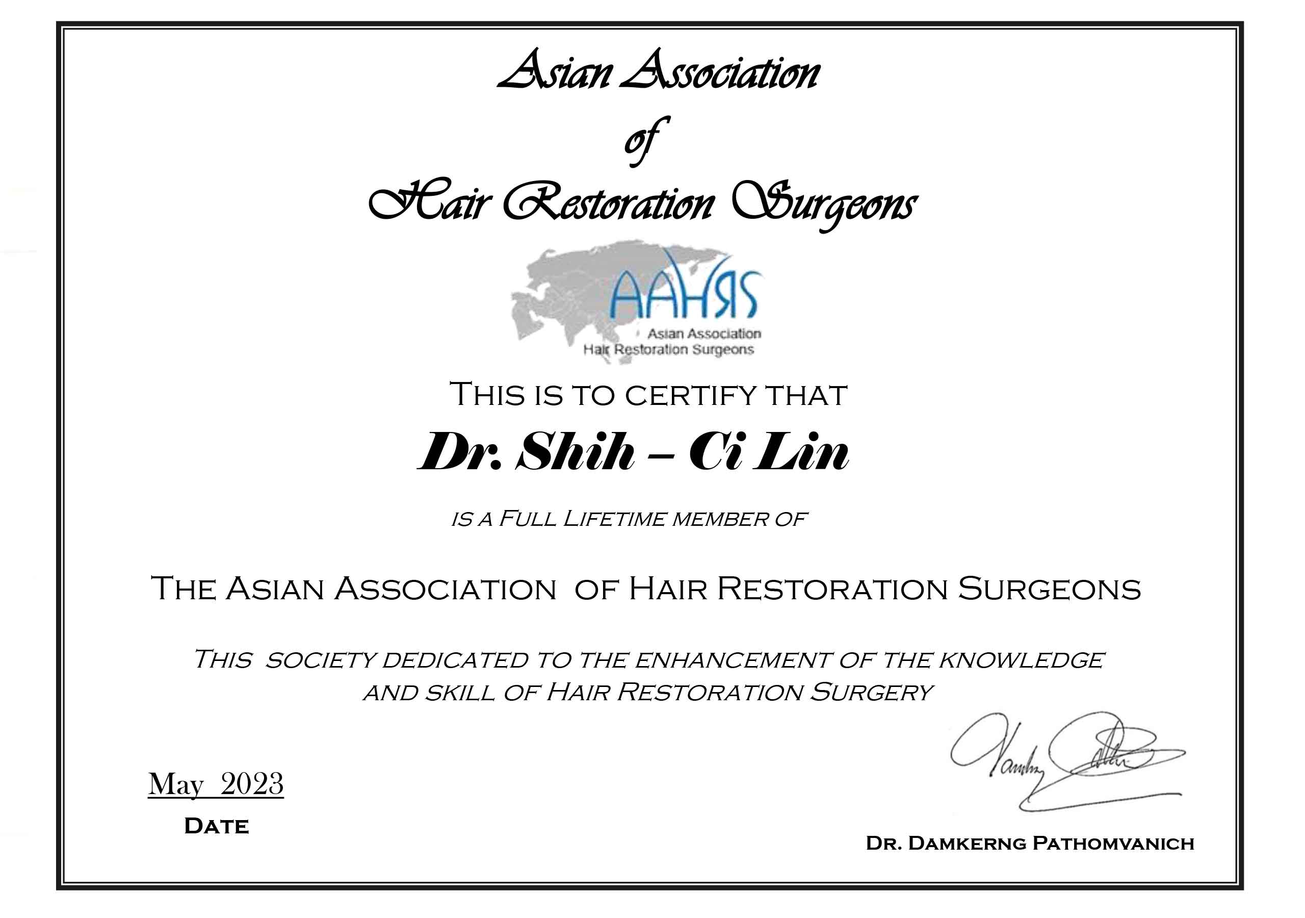 Dr shih ci lin aahrs